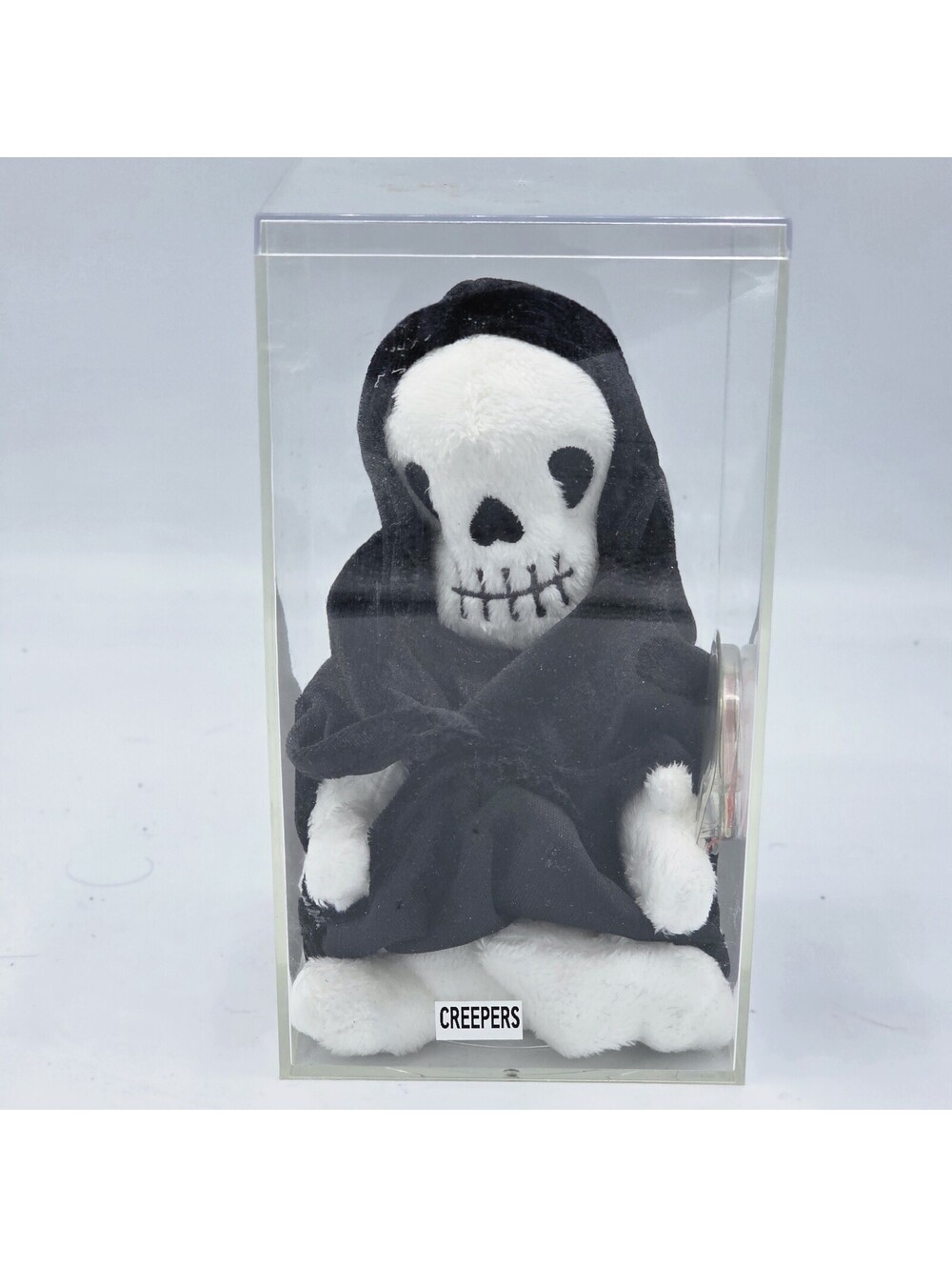 TY Beanie Baby Creepers Skeleton Grim Reaper w/ Tag Protector & Case